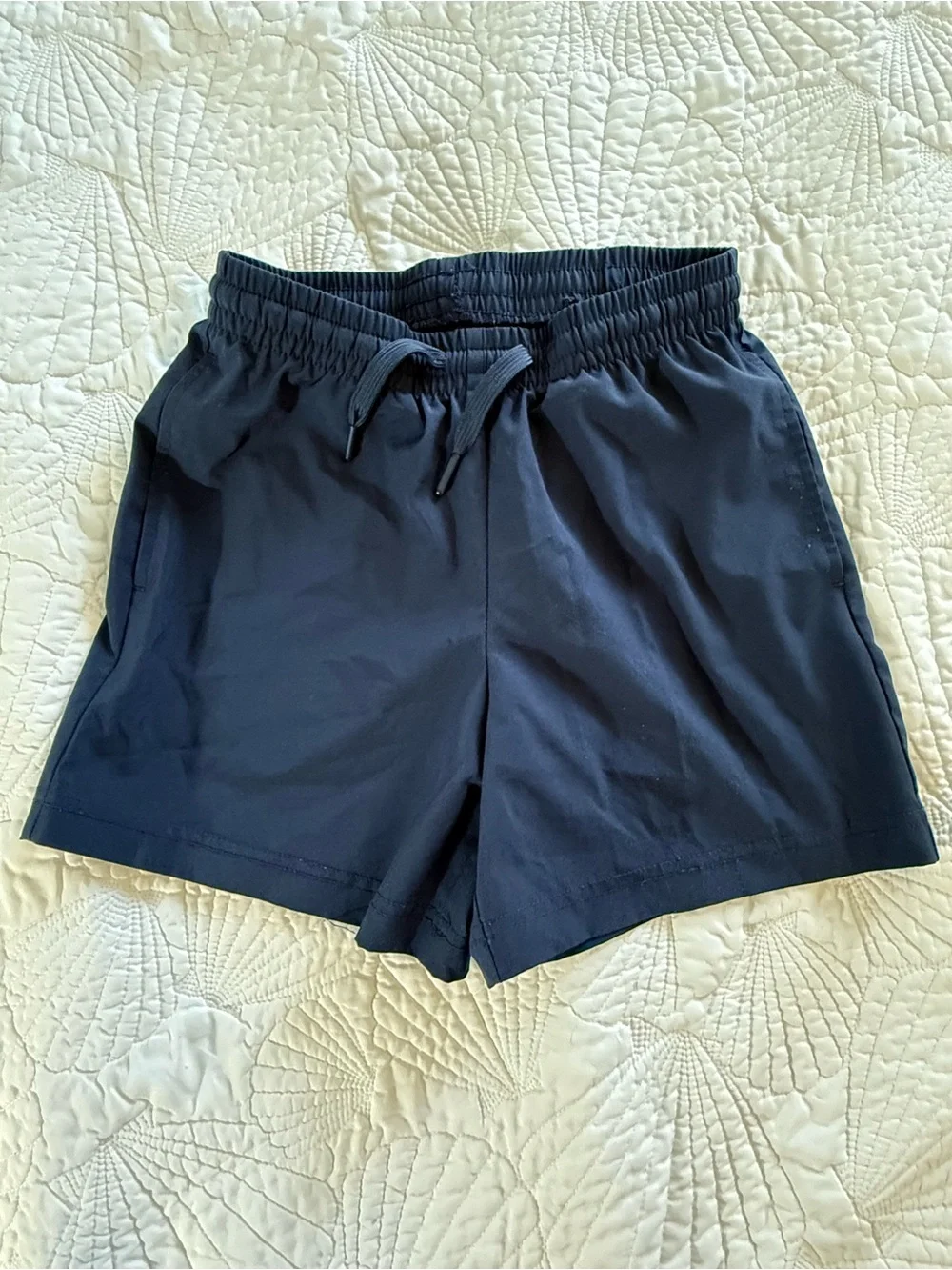 tek gear navy athletic shorts with drawstring